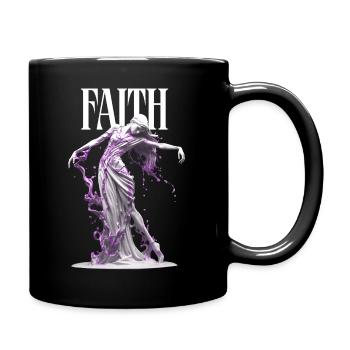 Glaube Hoffnung Liebe macht Stark - Tasse einfarbig - Schwarz - Rechts