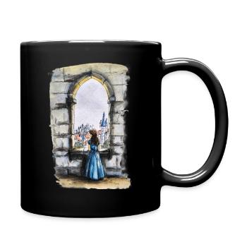 Fairytale Castle Window Dream - Full Colour Mug - black - Right