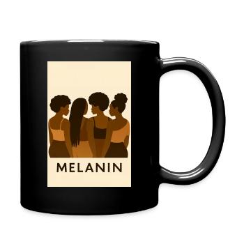 Silhouettes de la Confrérie Mélanine, Art africain - Mug uni - noir - Droite