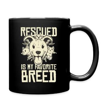 Favoris des sauvés – Ma race préférée - Mug uni - noir - Droite
