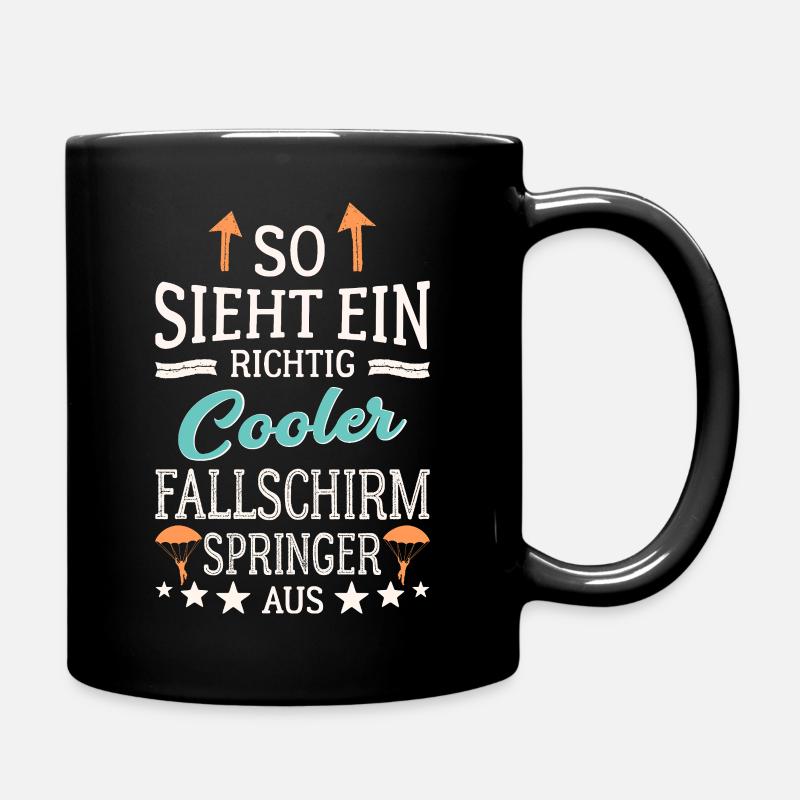 This is what a really cool skydiver looks like - Full Colour Mug - black