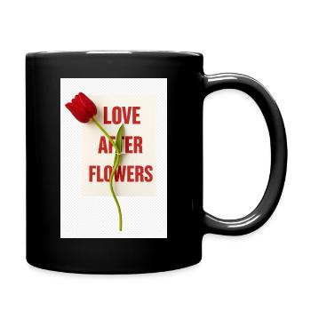 Love After Flowers Tulip Poetics - Full Colour Mug - black - Right