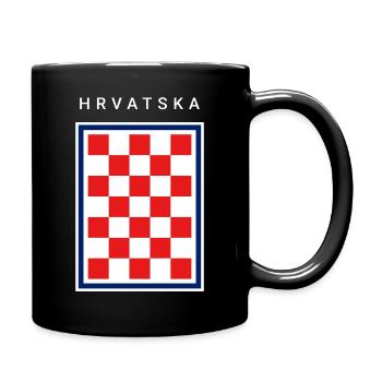 Hrvatska Checker Blue Border - Full Colour Mug - black - Right