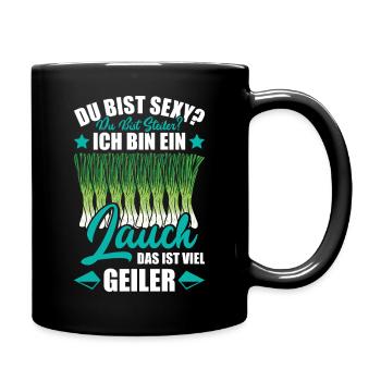 Gym DU BIST STEILER BIN EIN LAUCH DAS IST GEILER - Tasse einfarbig - Schwarz - Rechts
