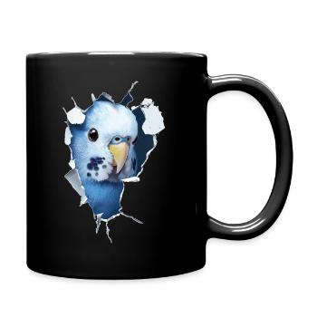 Perruche ondulée - Mug uni - noir - Droite