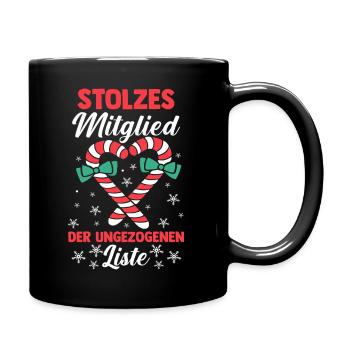 Santa Claus Christmas Time Naughty Christmas - Full Colour Mug - black - Right