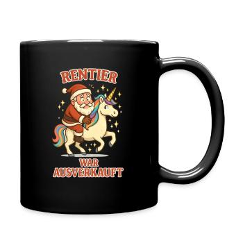 Reindeer unicorn was sold out - Full Colour Mug - black - Right