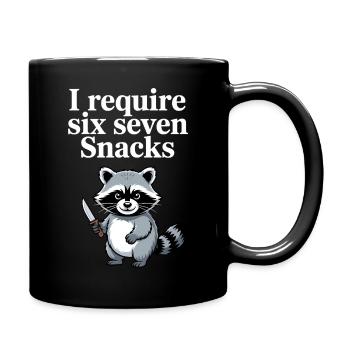 6-7 Internet Meme Cooler 6 7 Raccoon - Full Colour Mug - black - Right