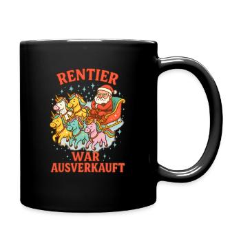 Le Renne de Noël Licorne était complet - Mug uni - noir - Droite