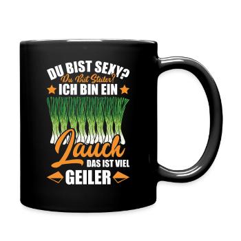 Gym DU BIST STEILER BIN EIN LAUCH DAS IST GEILER - Tasse einfarbig - Schwarz - Rechts