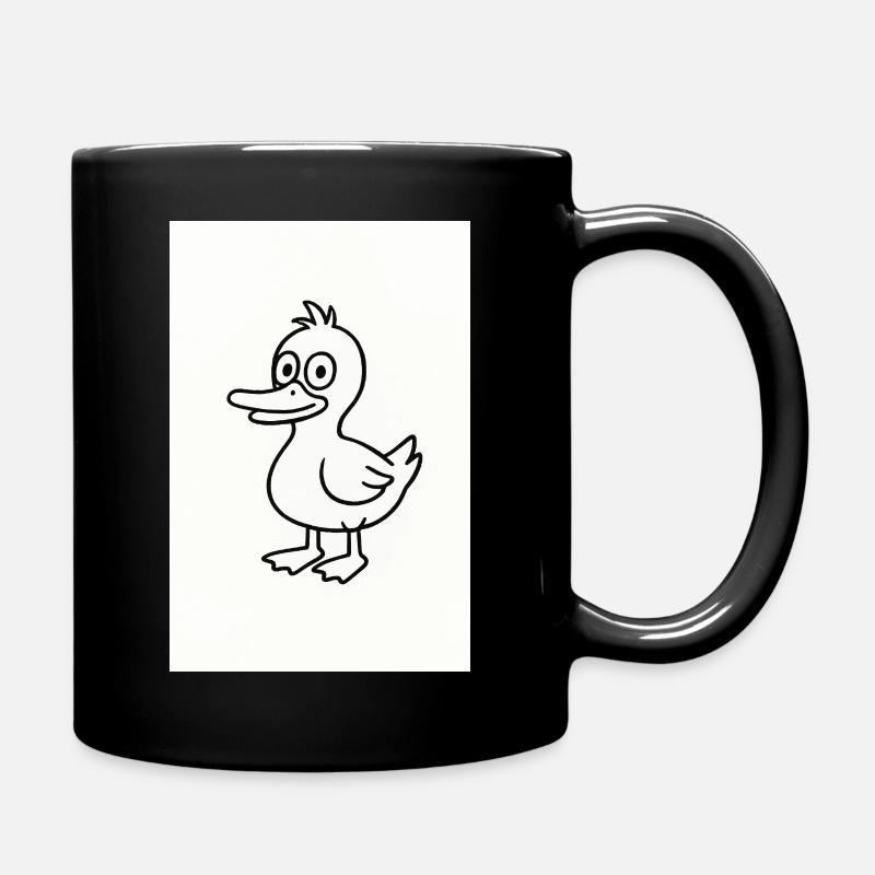 Verspielte Enten-Linien-Skizze - Tasse einfarbig - Schwarz