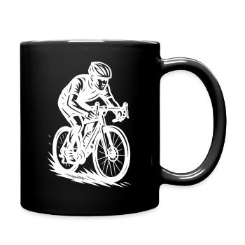 Funny road bike motif - Full Colour Mug - black - Right
