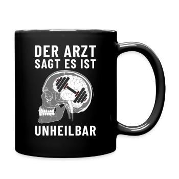 Le médecin dit que c'est incurable. Salle de sport cérébrale aux rayons X - Mug uni - noir - Droite