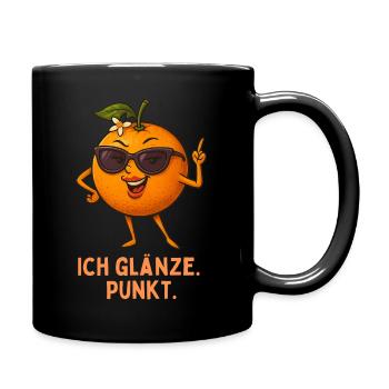 Shiny orange with style - Full Colour Mug - black - Right