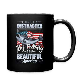 Anglers Fishermen Fishing Sport Fishermen - Full Colour Mug - black - Right
