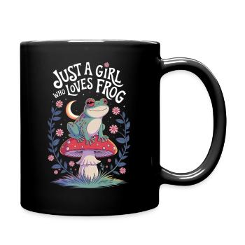 Juste une fille qui aime la grenouille - Mug uni - noir - Droite