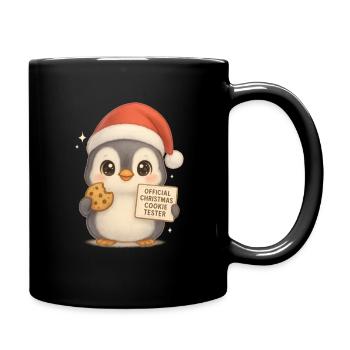Pinguin Lebkuchen - Tasse einfarbig - Schwarz - Rechts