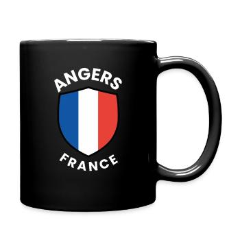 Angers France Shield Emblem - Full Colour Mug - black - Right