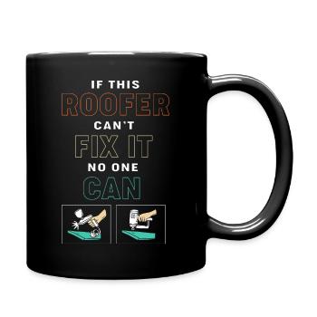 Dachdecker - Tasse einfarbig - Schwarz - Rechts
