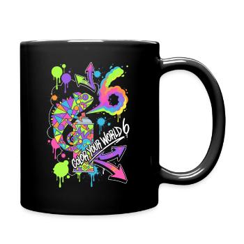Colorez votre monde 6 Caméléon - Mug uni - noir - Droite