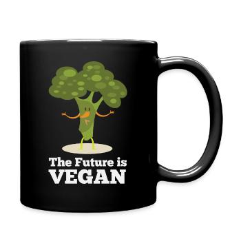 The Future is Vegan - Full Colour Mug - black - Right