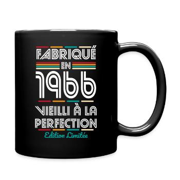 1966 – Hergestellt – Perfekt gereift - Tasse einfarbig - Schwarz - Rechts