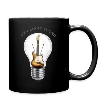 Guitar in light bulb - Full Colour Mug - black - Right