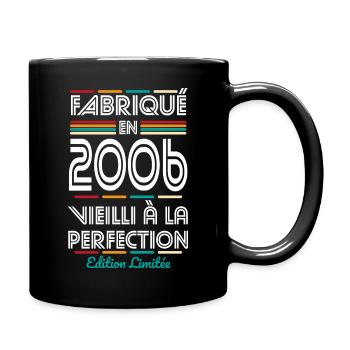 2006 – Hergestellt – Perfekt gereift - Tasse einfarbig - Schwarz - Rechts