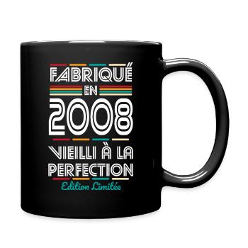 2008 – Fabriqué – Vieilli à la perfection - Mug uni - noir - Droite