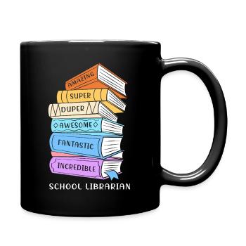 Lesen Bibliothek Leseratte - Tasse einfarbig - Schwarz - Rechts