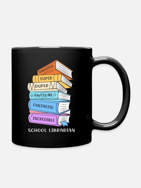 Lesen Bibliothek Leseratte - Tasse einfarbig - Schwarz
