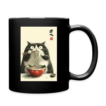 Neko-Ramen-Festmahl - Tasse einfarbig - Schwarz - Rechts