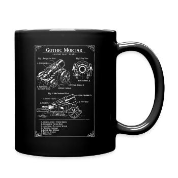 Gothic Mortar Blueprint - Full Colour Mug - black - Right