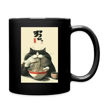 Noodle Cat Zen Bowl - Full Colour Mug - black - Right