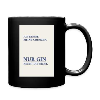 Gin Knows No Borders – Minimal Poster - Full Colour Mug - black - Right