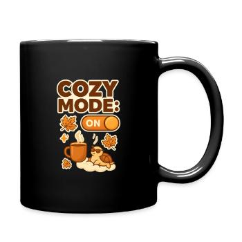 Cozy Fashion: Autumn Tea Turtle - Full Colour Mug - black - Right