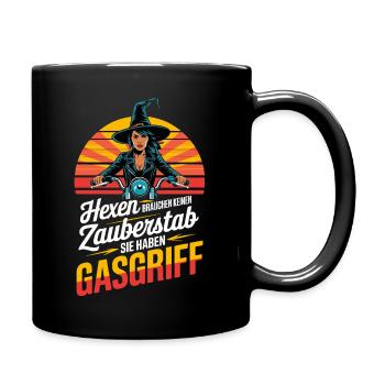 Witches don't need a magic wand they have - Full Colour Mug - black - Right