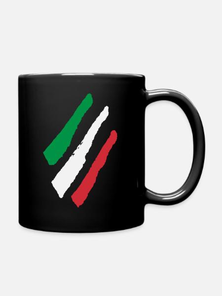 Italien Flagge - Tasse einfarbig - Schwarz