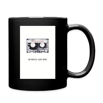 No Replay. Just Now. – Retro Cassette Design - Full Colour Mug - black - Right