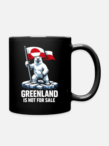 Grönland Flagge Bär Greenlanders Geschenk - Tasse einfarbig - Schwarz