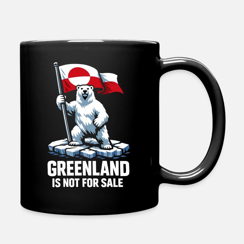 Grönland Flagge Bär Greenlanders Geschenk - Tasse einfarbig - Schwarz