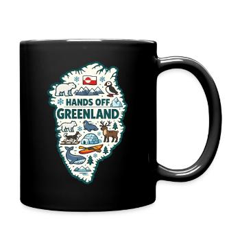 Hands Off Greenland Europa Solidarität - Tasse einfarbig - Schwarz - Rechts