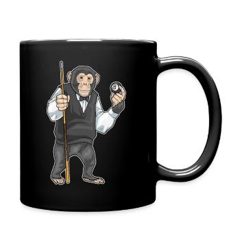 Affe Billiard Queue Sport - Tasse einfarbig - Schwarz - Rechts