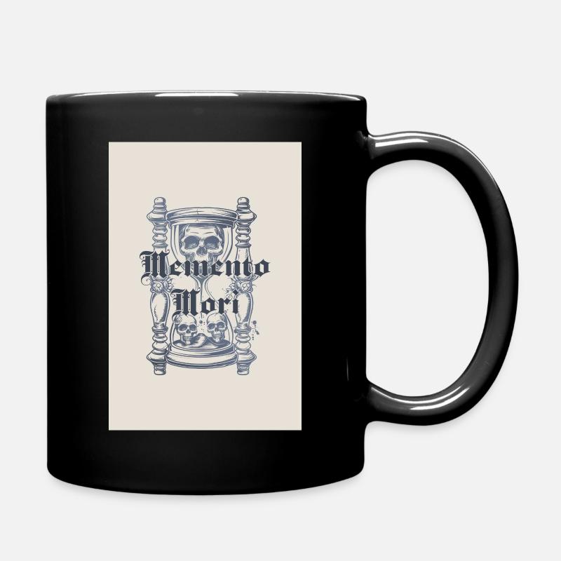 Memento Mori – Zeit ist endlich - Tasse einfarbig - Schwarz