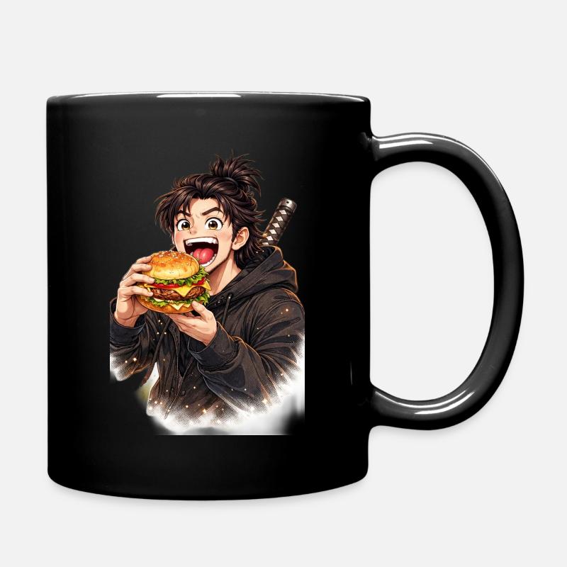 Anime Burgerheld - Full Colour Mug - black