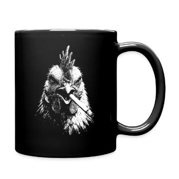 Smoking Hen Graphic - Full Colour Mug - black - Right