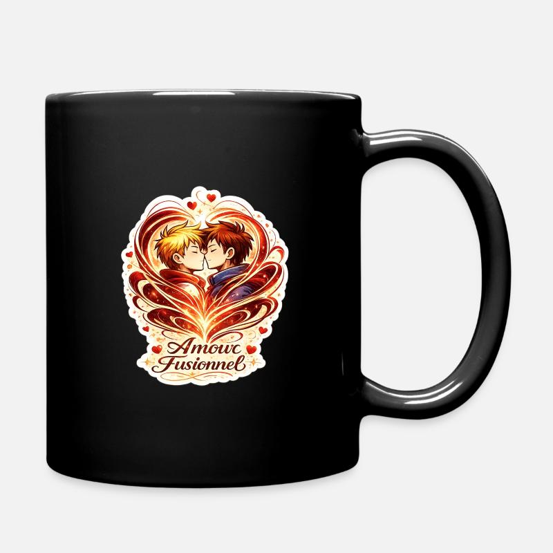 Fusional Love: Das Duo verflochten - Tasse einfarbig - Schwarz
