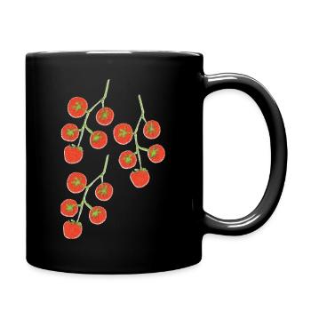 Tomato Bush Impressionism - Full Colour Mug - black - Right