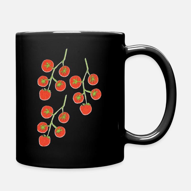 Tomato Bush Impressionism - Full Colour Mug - black