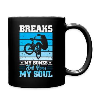 Mountain Bike Mountain Bike Saying MTB Downhill - Full Colour Mug - black - Right